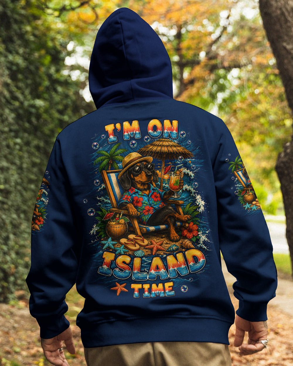 I'M ON ISLAND TIME DACHSHUND DOG ALL OVER PRINT  - TLTW0206261