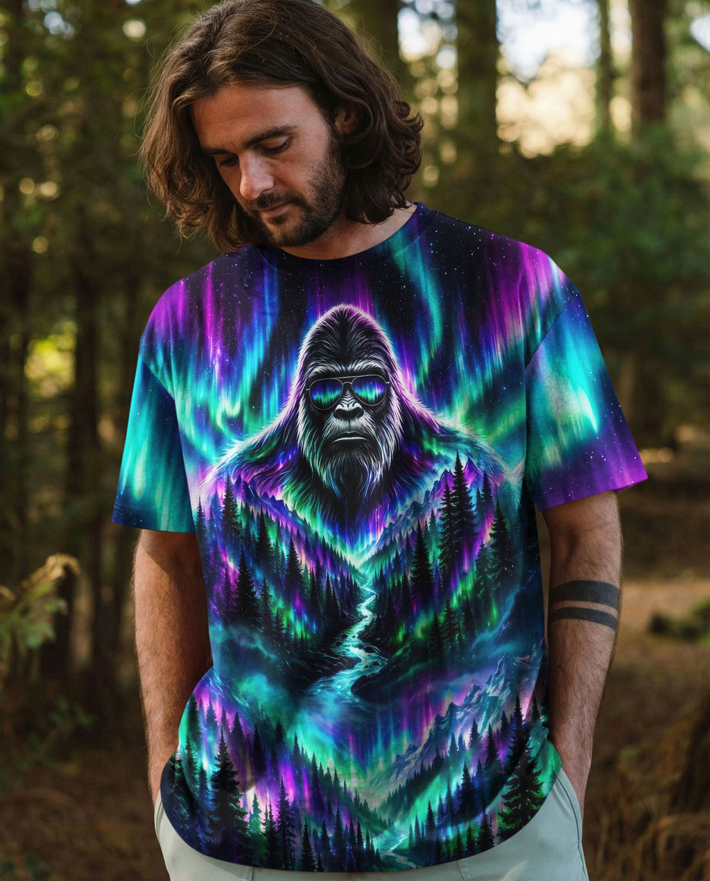 BIGFOOT FOREST  AURORA ALL OVER PRINT - TLNO2206263