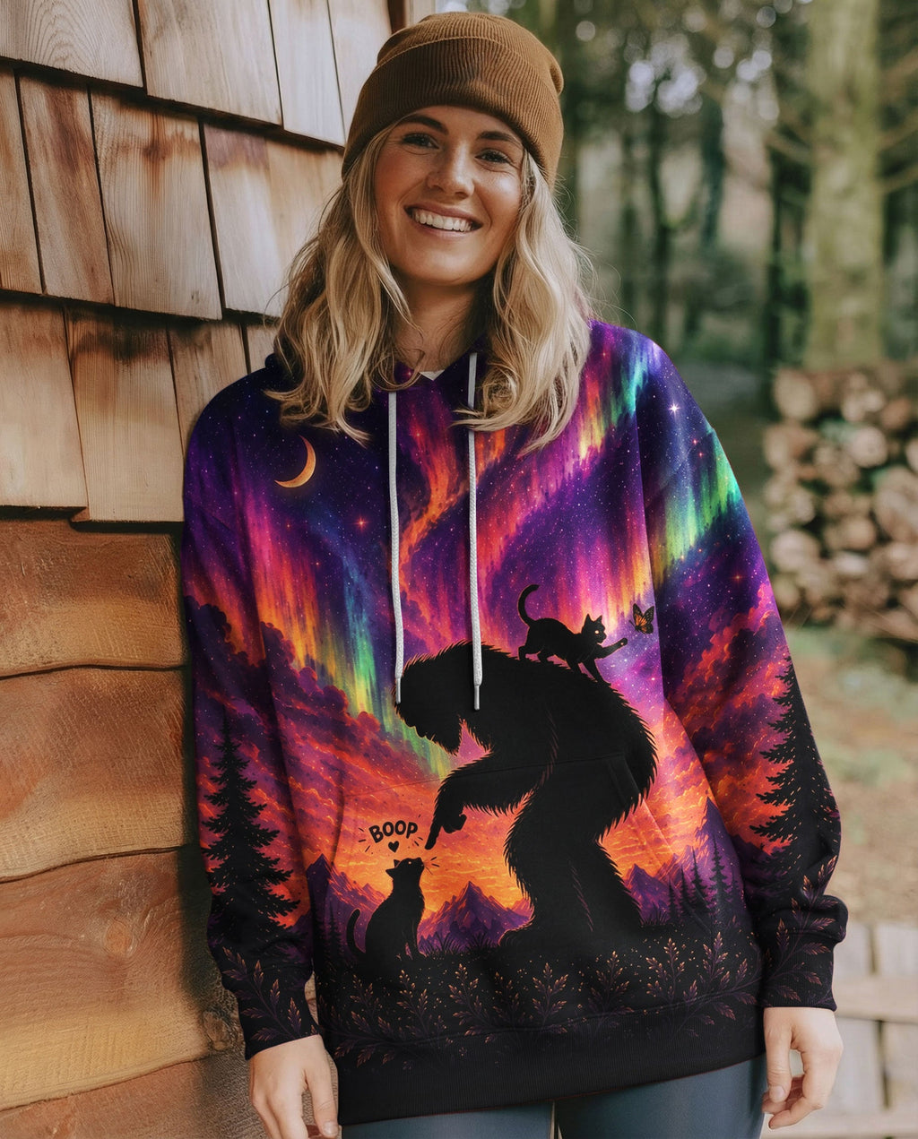 BOOP BIGFOOT CAT AURORA ALL OVER PRINT - TLNO0707261