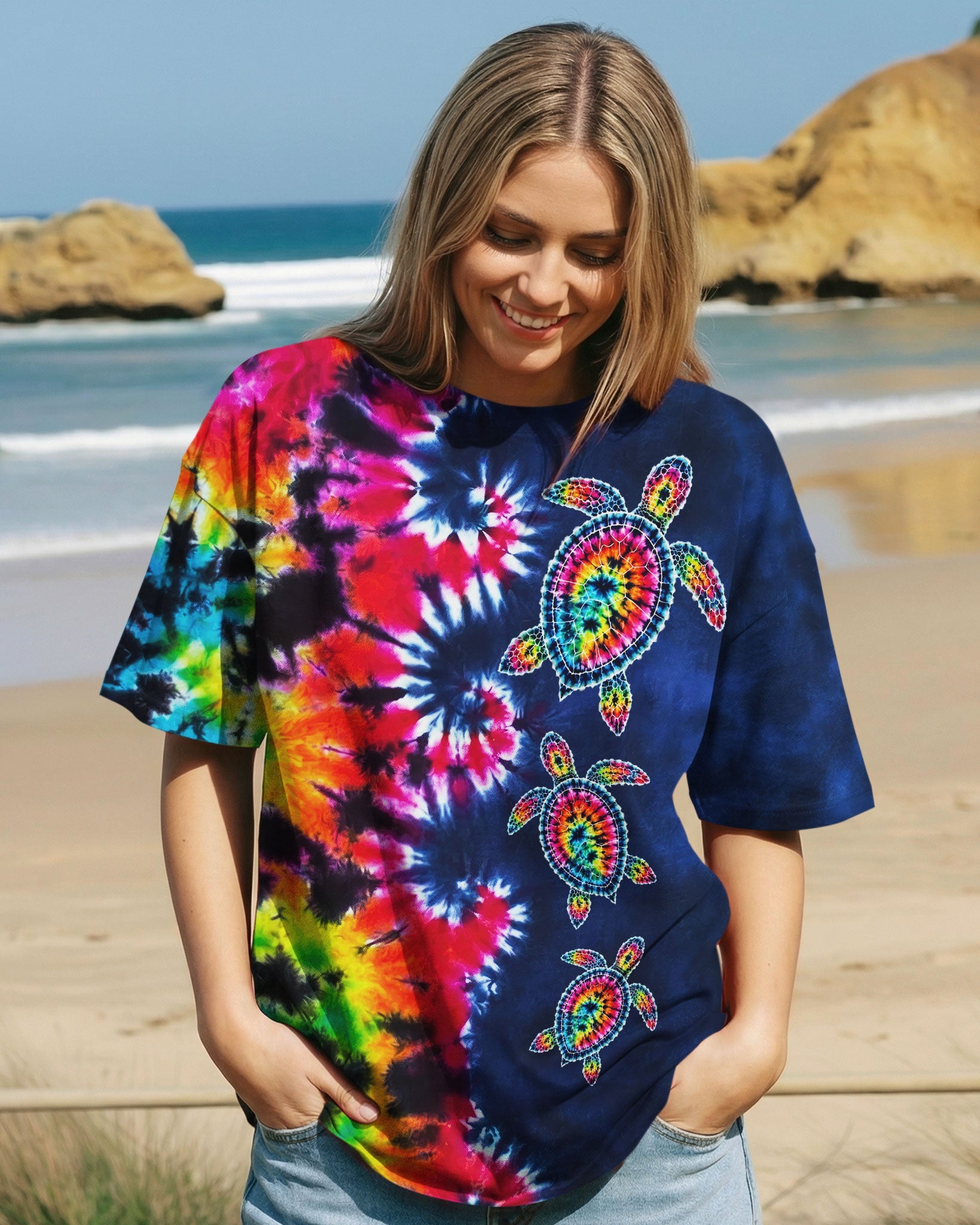 TURTLE WAVES SWIRL ALL OVER PRINT  - TLNO0406261