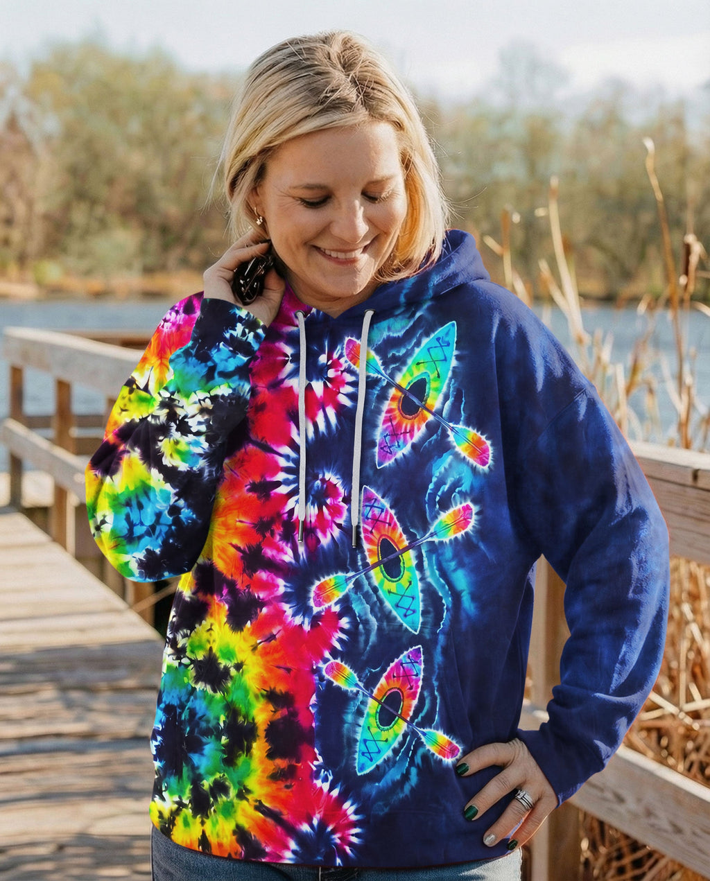 KAYAK WAVES COLORFUL BURST ALL OVER PRINT  - TLNO0607262