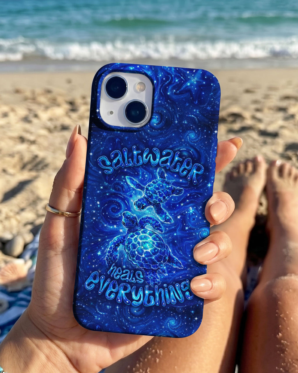 SALTWATER HEALS EVERYTHING TURTLE PHONE CASE  - TLNO2304261