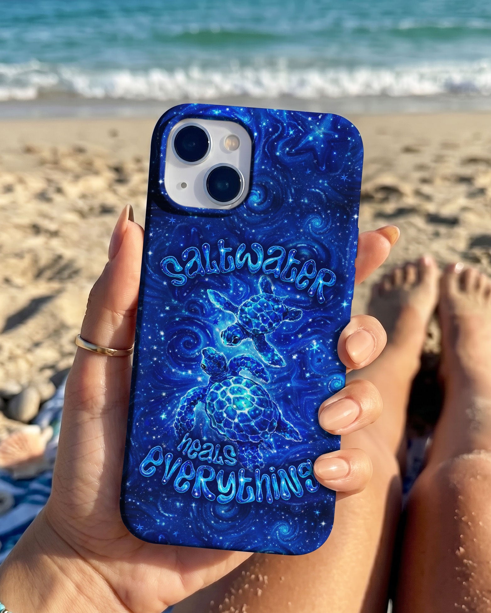 SALTWATER HEALS EVERYTHING TURTLE PHONE CASE  - TLNO2304261