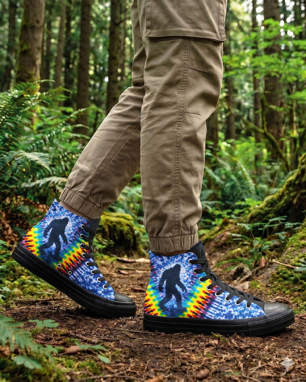 BIGFOOT V COLORFUL PATTERN HIGH TOP CANVAS SHOES   - TLNO1505262