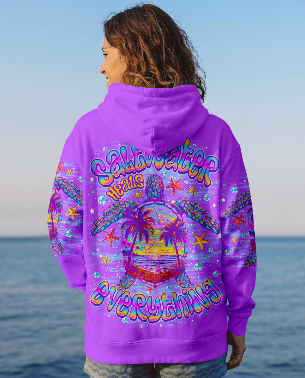 SALTWATER HEALS EVERYTHING TURTLE ALL OVER PRINT   - TLNO0506261
