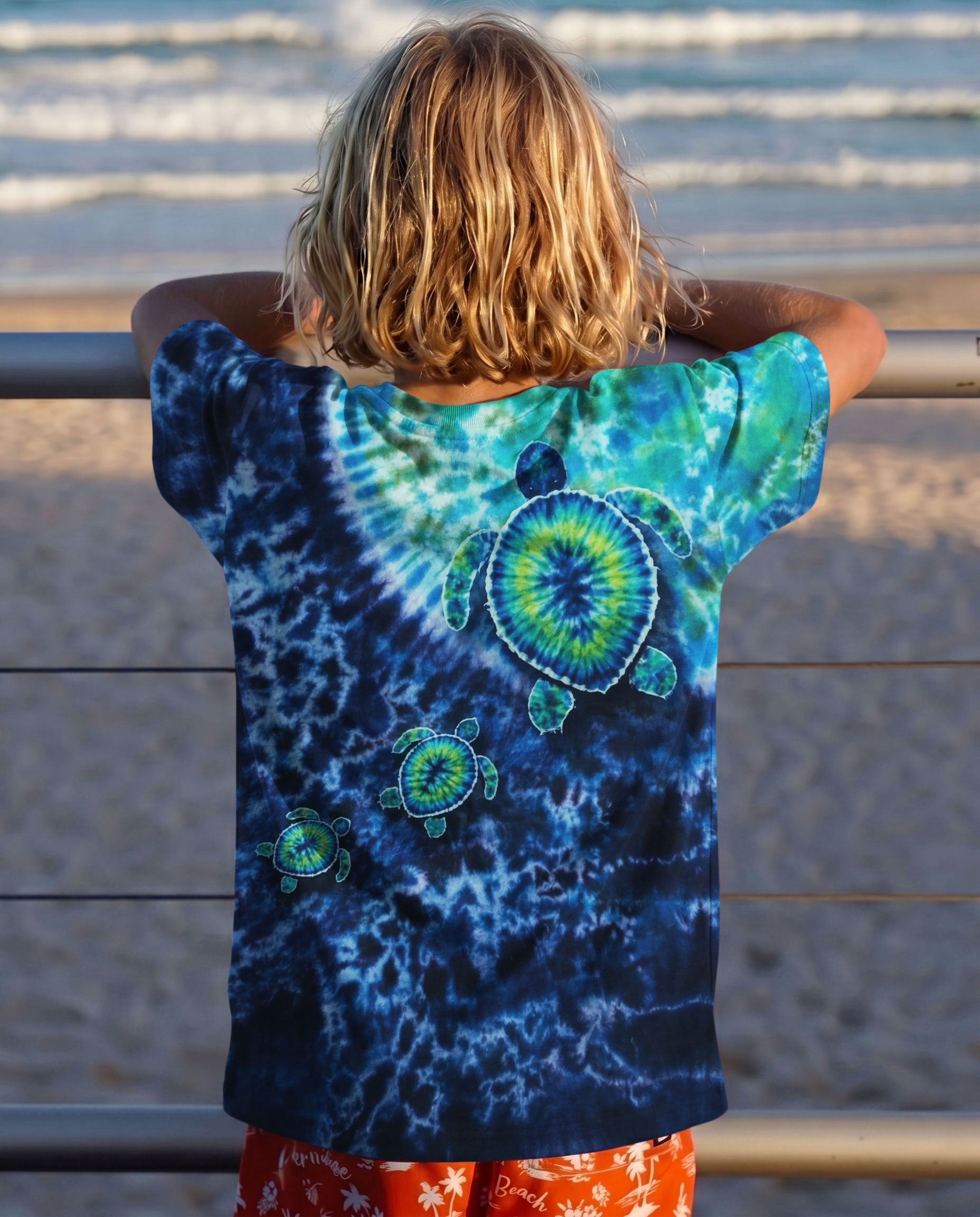 SEA TURTLE BLUE OCEAN SWIRL KIDS ALL OVER PRINT - TLNO2205262