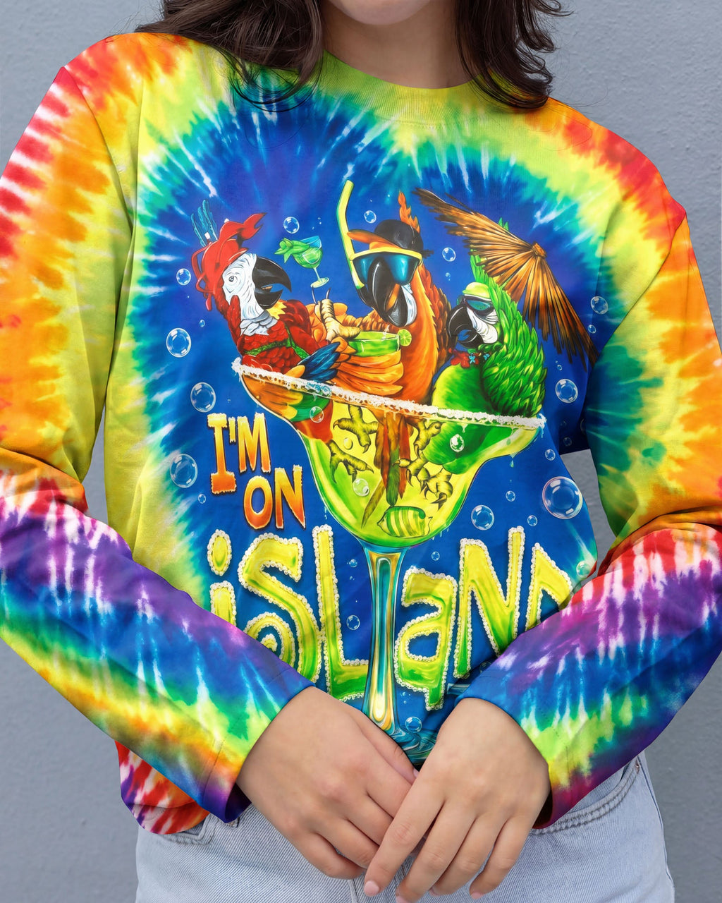 ISLAND TIME PARROT SWIRL ALL OVER PRINT - RI1006262