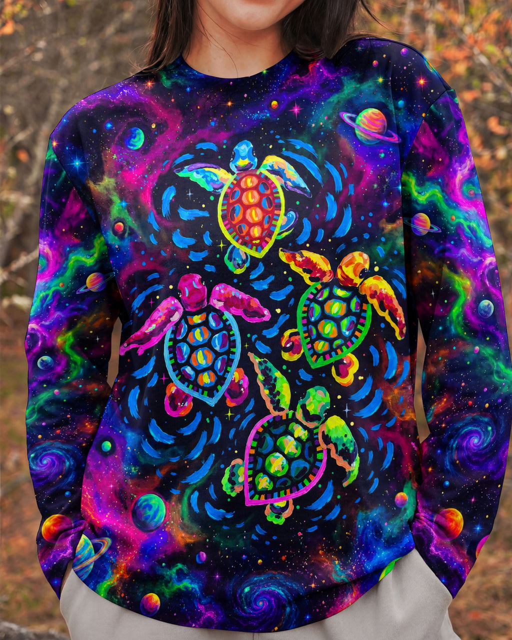 COSMIC SEA TURTLE GALAXY SWIRL ALL OVER PRINT - RI1105264