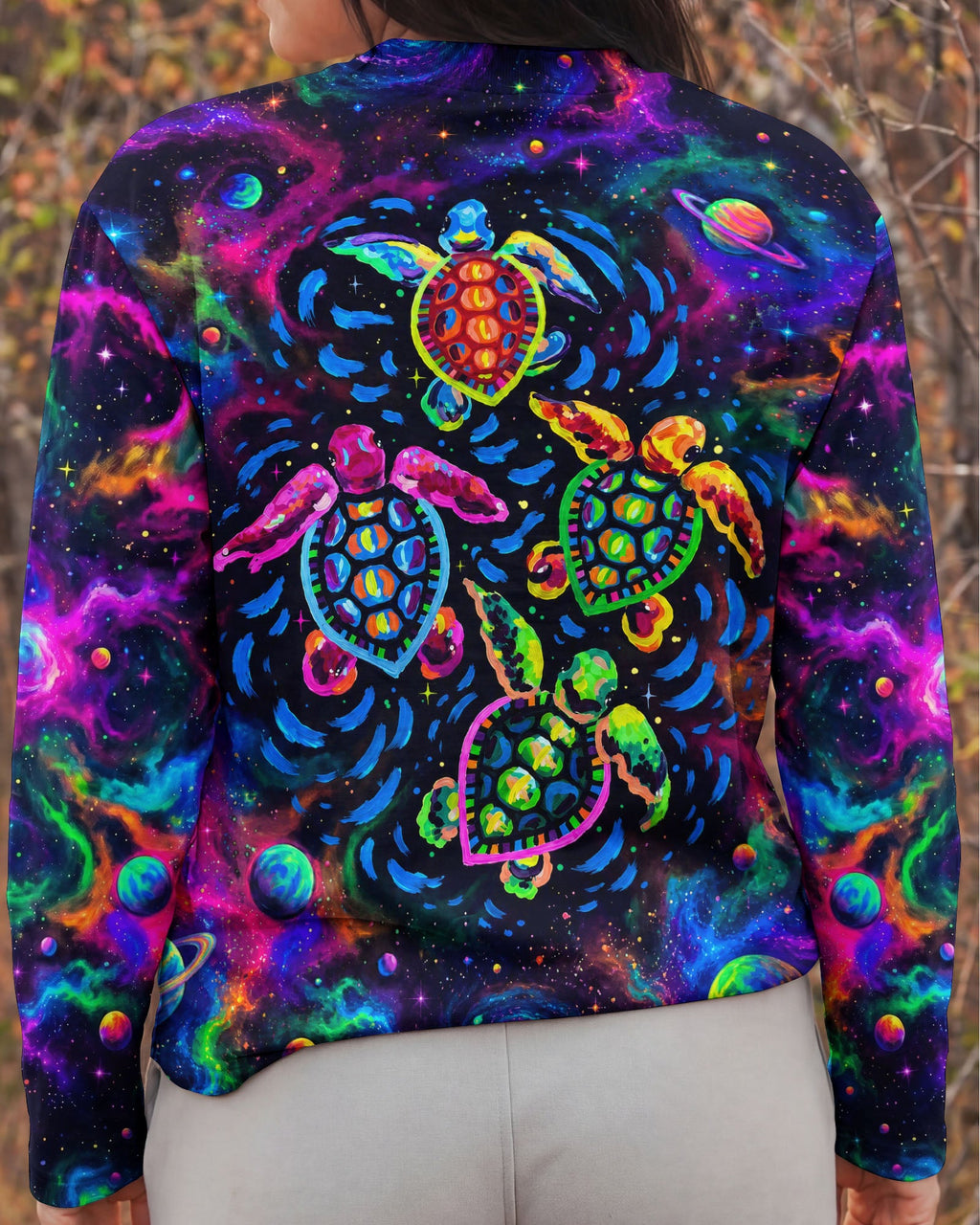COSMIC SEA TURTLE GALAXY SWIRL ALL OVER PRINT - RI1105264