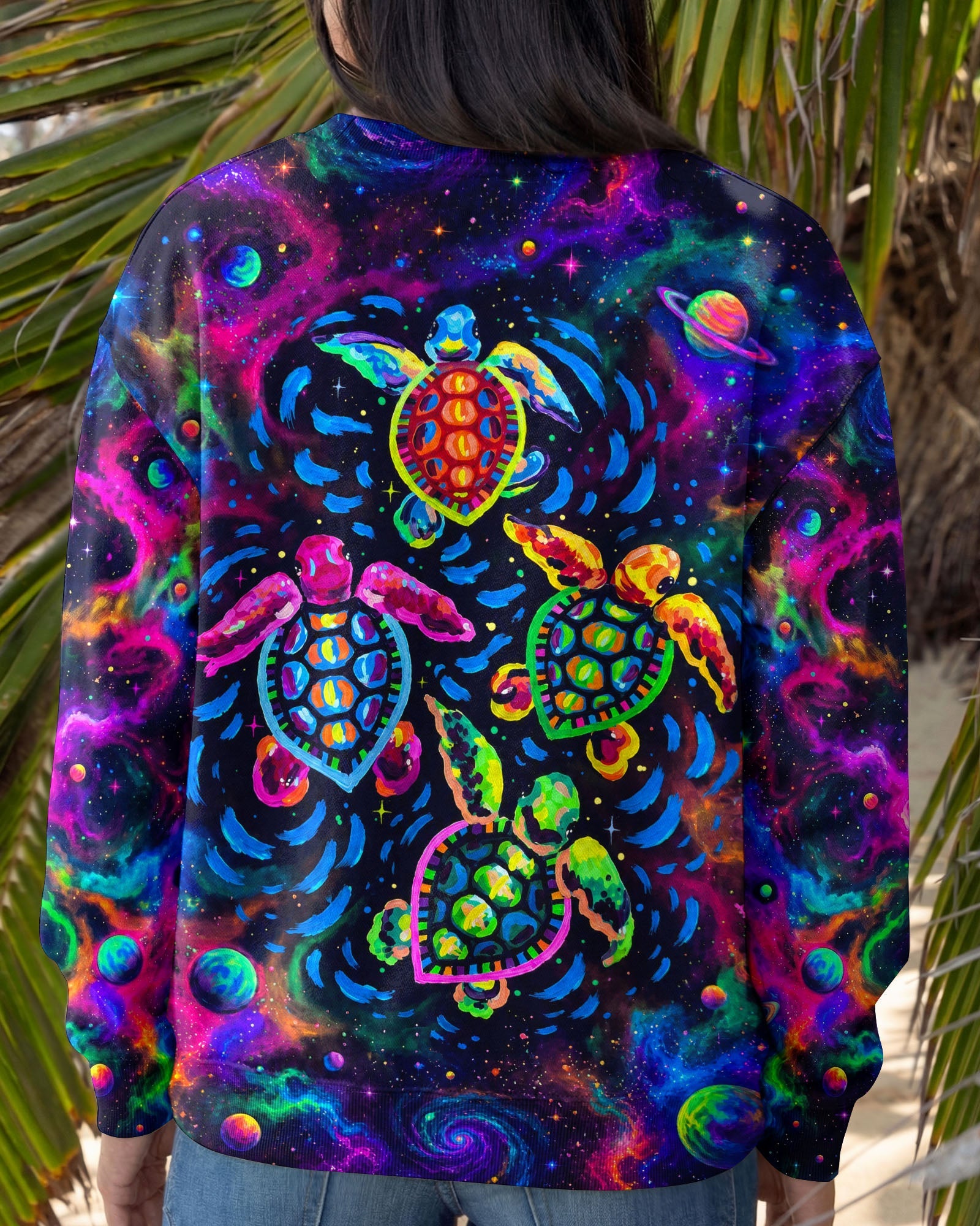 COSMIC SEA TURTLE GALAXY SWIRL ALL OVER PRINT - RI1105264