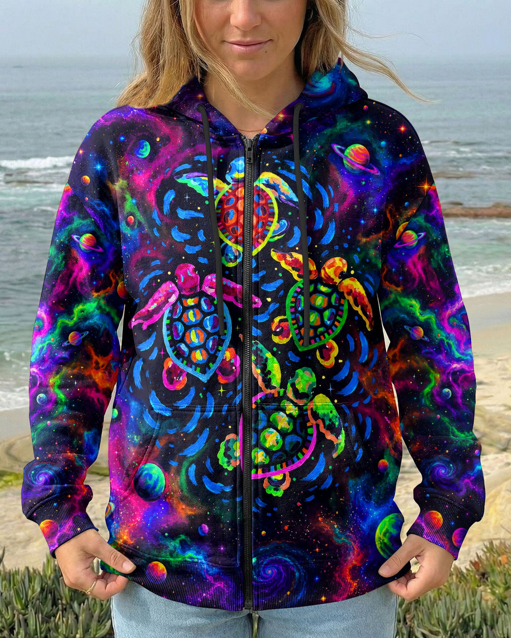 COSMIC SEA TURTLE GALAXY SWIRL ALL OVER PRINT - RI1105264