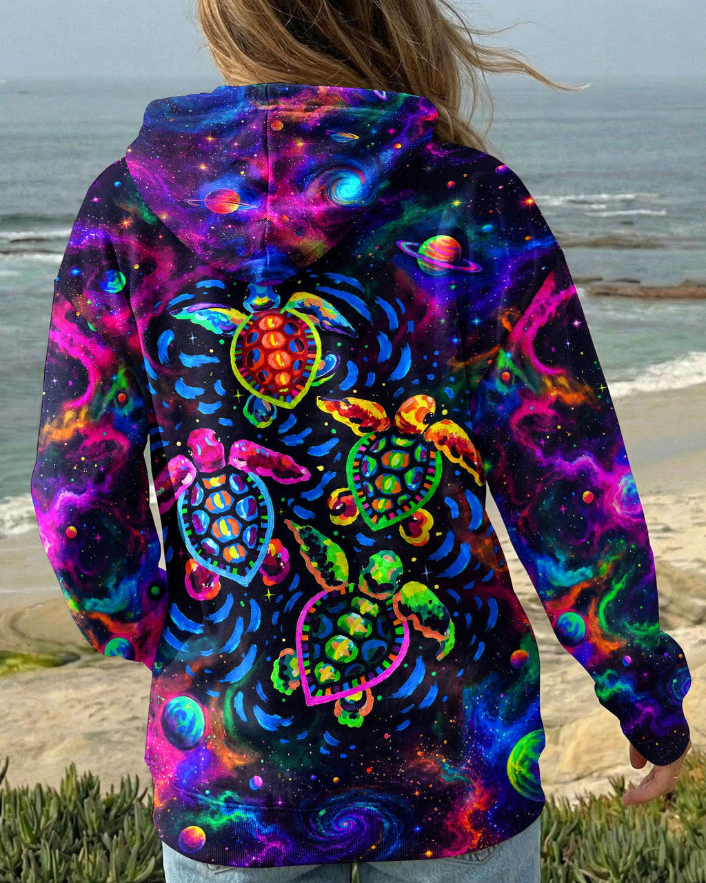 COSMIC SEA TURTLE GALAXY SWIRL ALL OVER PRINT - RI1105264