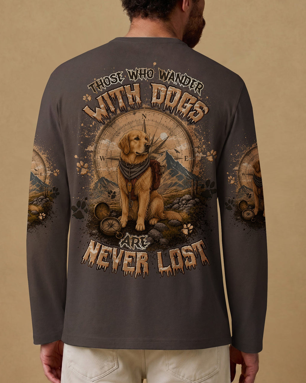 THOSE WHO WANDER WITH DOGS GOLDEN RETRIEVER DOG ALL OVER PRINT - TLTW0707262