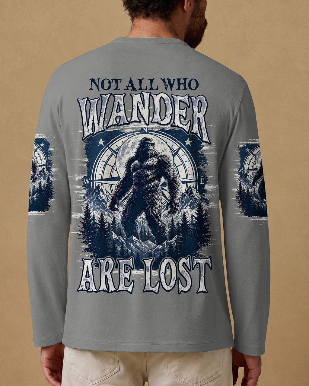 NOT ALL WHO WANDER ARE LOST BIGFOOT ALL OVER PRINT - TYPQ0907261