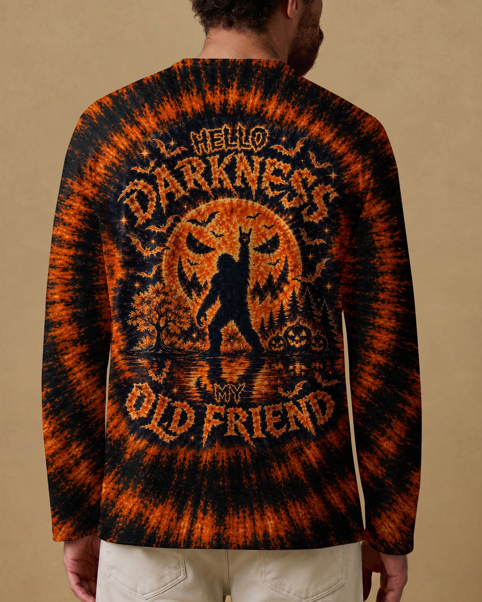 HELLO DARKNESS MY OLD FRIEND BIGFOOT HALLOWEEN ALL OVER PRINT - TLTW1707263