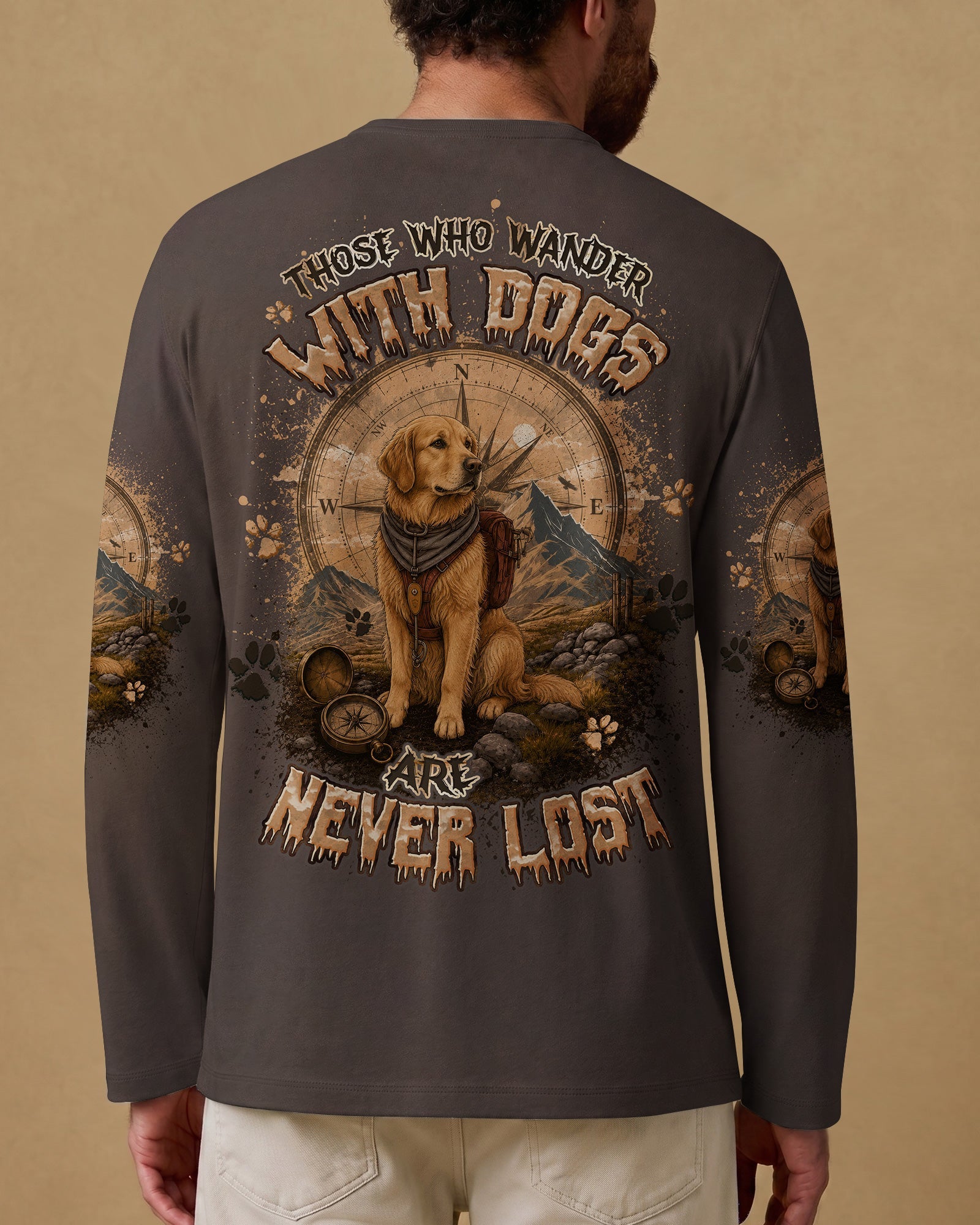 THOSE WHO WANDER WITH DOGS GOLDEN RETRIEVER DOG ALL OVER PRINT - TLTW0707262