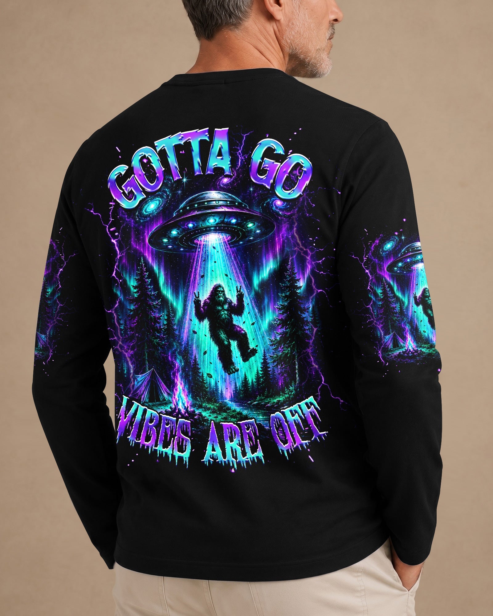GOTTA GO VIBES ARE OFF BIGFOOT AURORA ALL OVER PRINT  - TLHG2306262