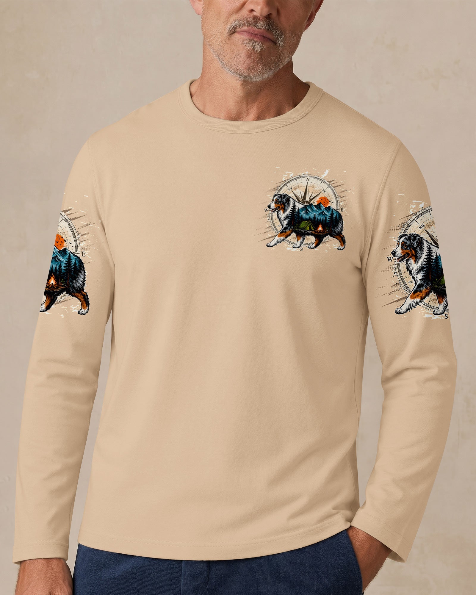 NOT ALL WHO WANDER ARE LOST AUSTRALIAN SHEPHERD DOG ALL OVER PRINT - TLTW0907263