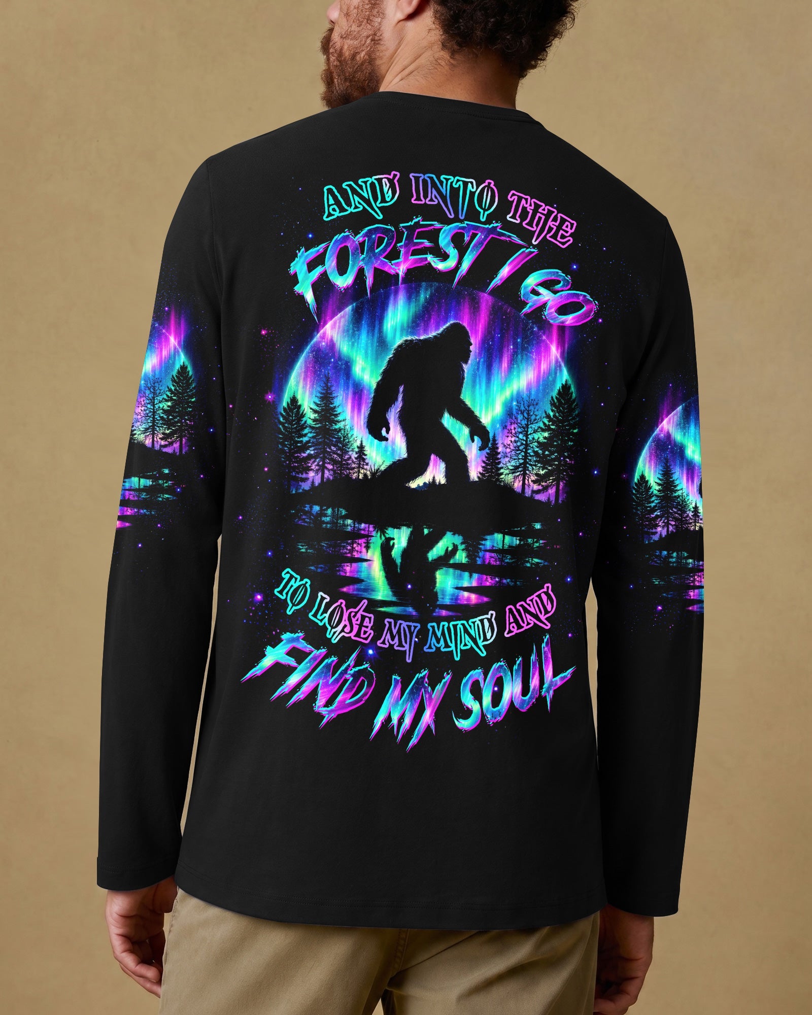 AND INTO THE FOREST I GO BIGFOOT AURORA ALL OVER PRINT -  TLTW2306261