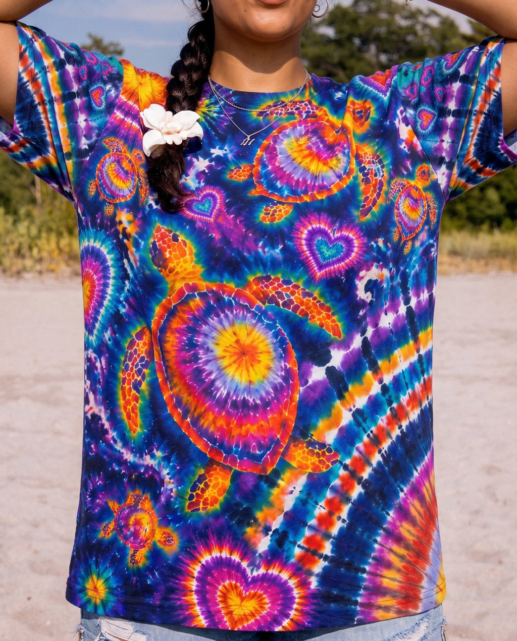 RADIANT SEA TURTLE HEARTS COLORFUL ALL OVER PRINT- KMTM0107261
