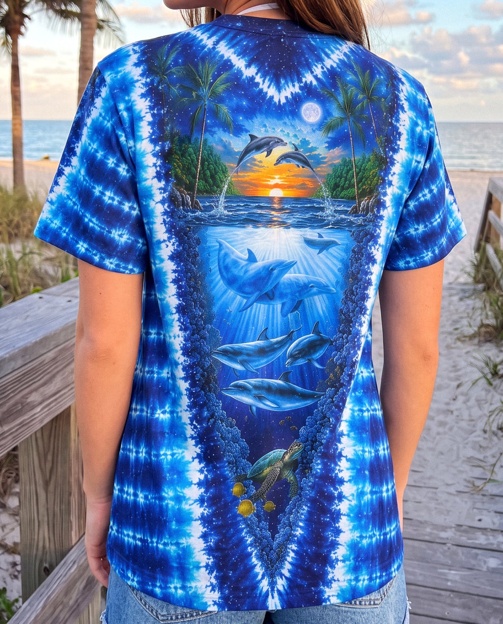 DOLPHIN PARADISE OCEAN BURST ALL OVER PRINT- KMTM0907261