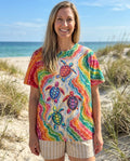 COLORFUL SEA TURTLE TIDE ALL OVER PRINT - KMTM1806261
