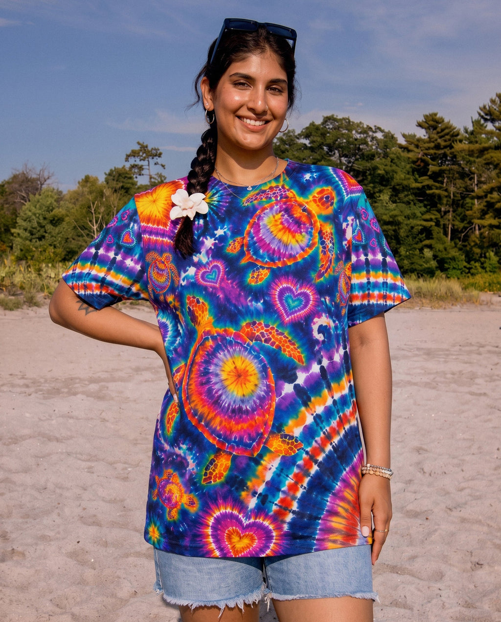 RADIANT SEA TURTLE HEARTS COLORFUL ALL OVER PRINT- KMTM0107261