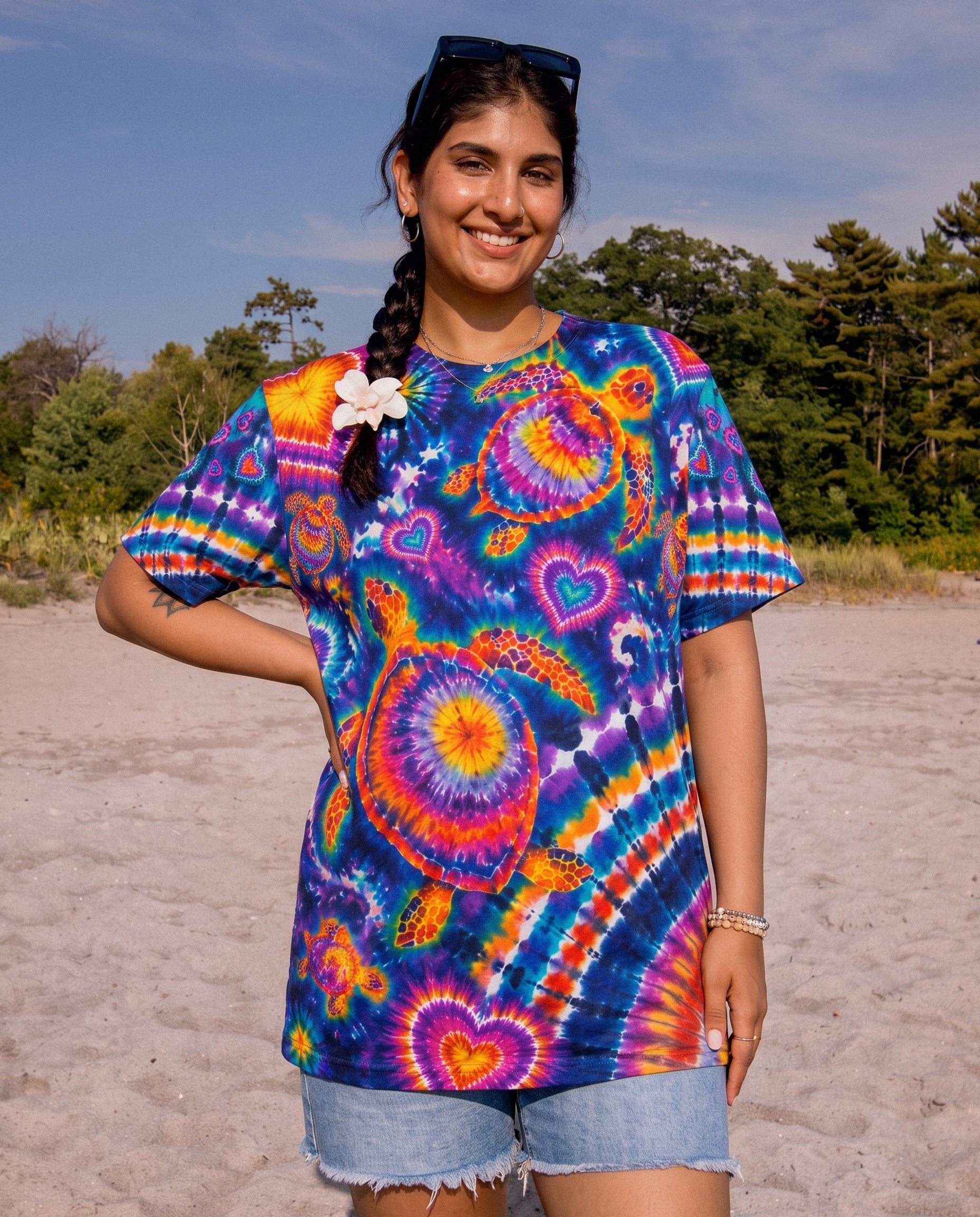 RADIANT SEA TURTLE HEARTS COLORFUL ALL OVER PRINT- KMTM0107261
