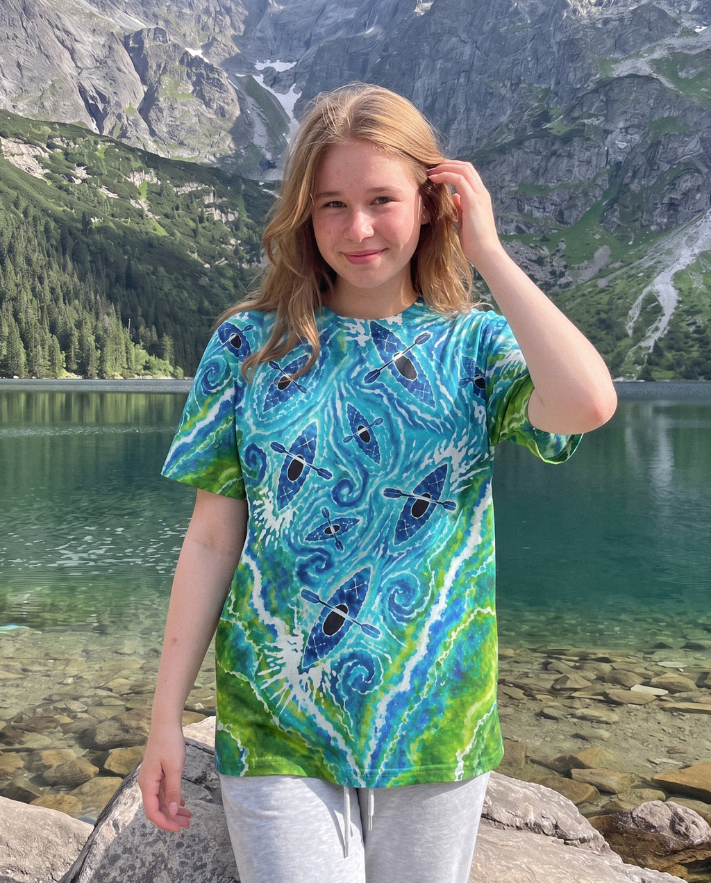 LAKESIDE KAYAK WATER SWIRL ALL OVER PRINT - KMTM1107261