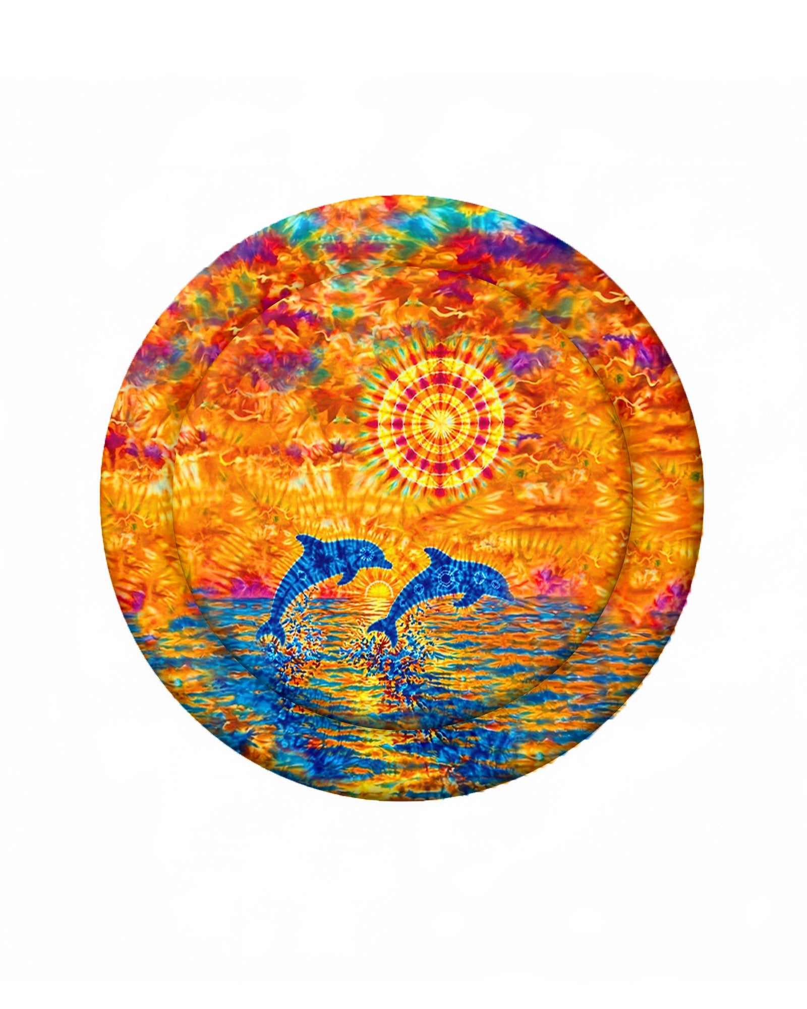 TWO DOLPHINS SUNSET WATERCOLOR PATTERN MAGSAFE PHONE GRIP   - TLHN1205264