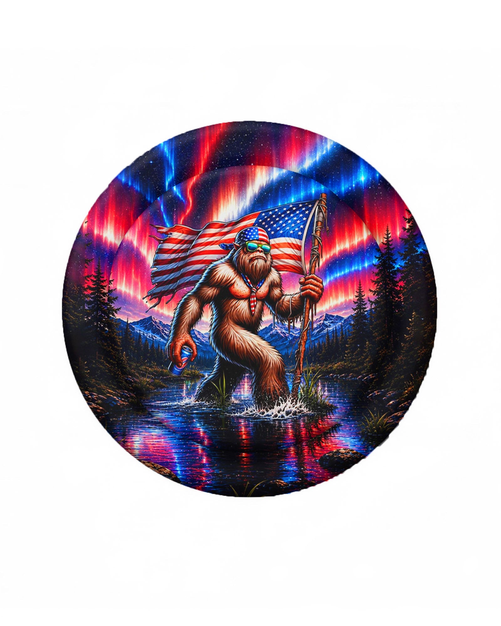 BIGFOOT UNDER RED WHITE & BLUE AURORA MAGSAFE PHONE GRIP  - TLHN0306264