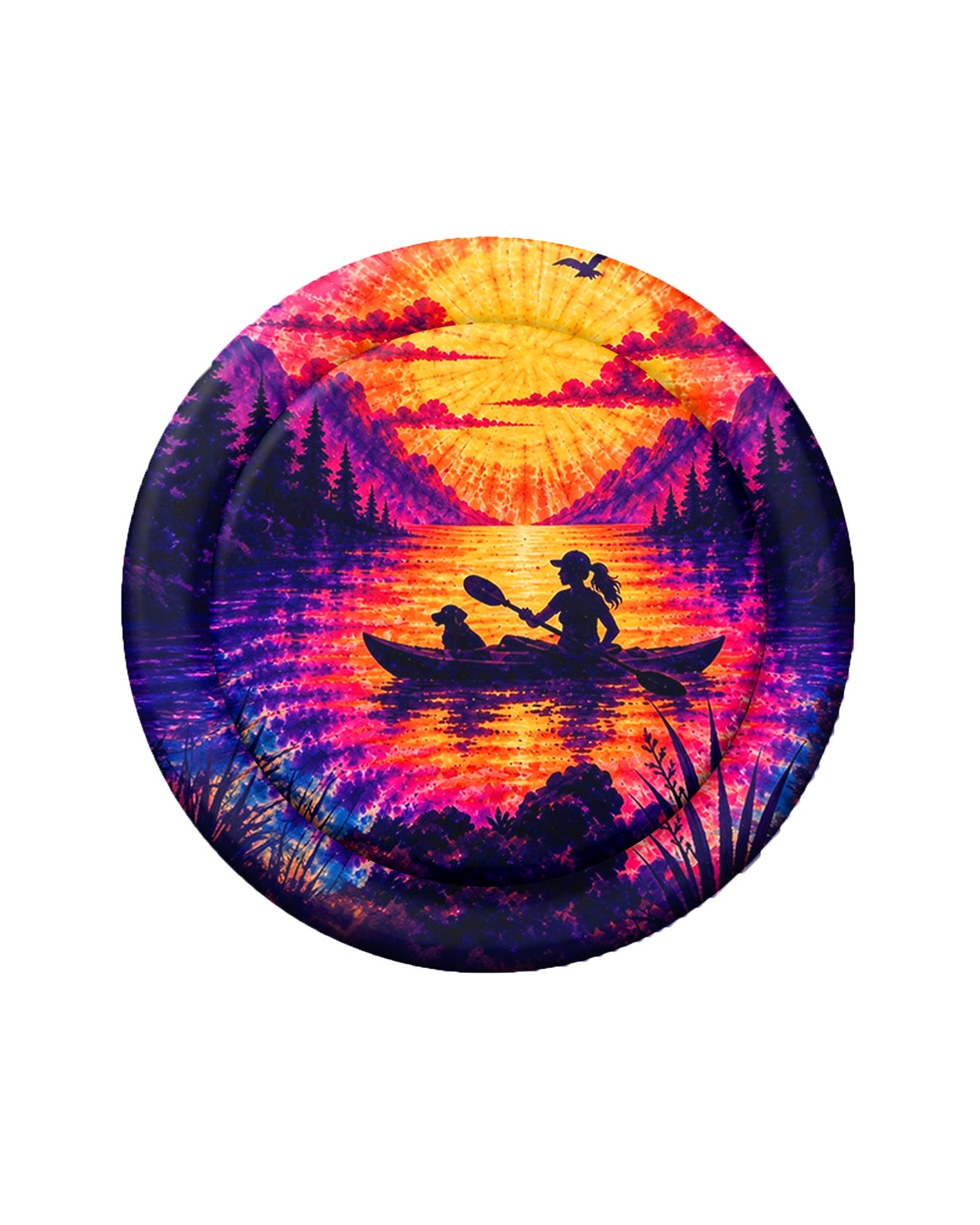 KAYAK LAKE DAY WITH DOG SUNSET MAGSAFE PHONE GRIP - TLHG2406262