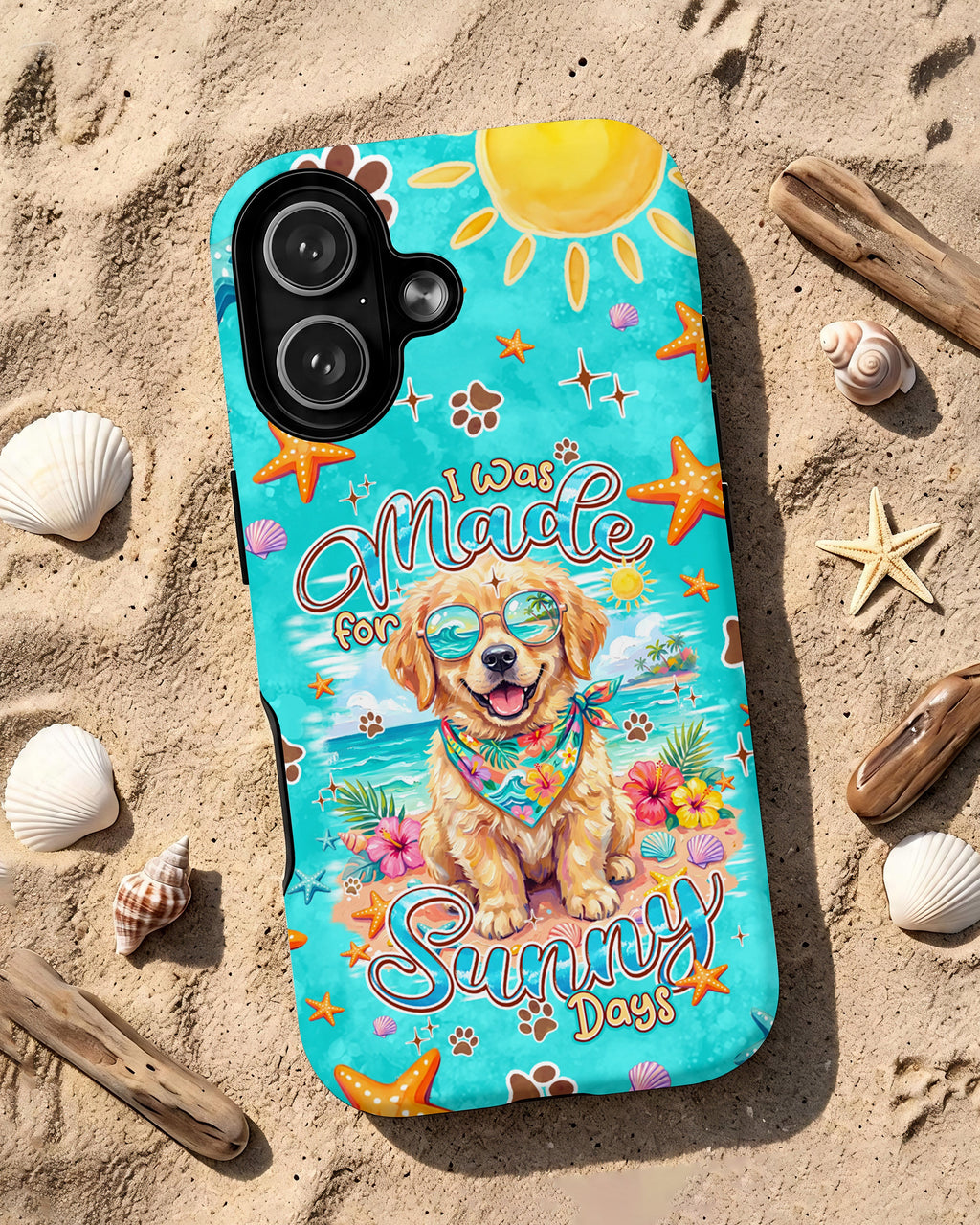 I WAS MADE FOR SUNNY DAYS GOLDEN RETRIEVER DOG PHONE CASE - TYPQ0206261