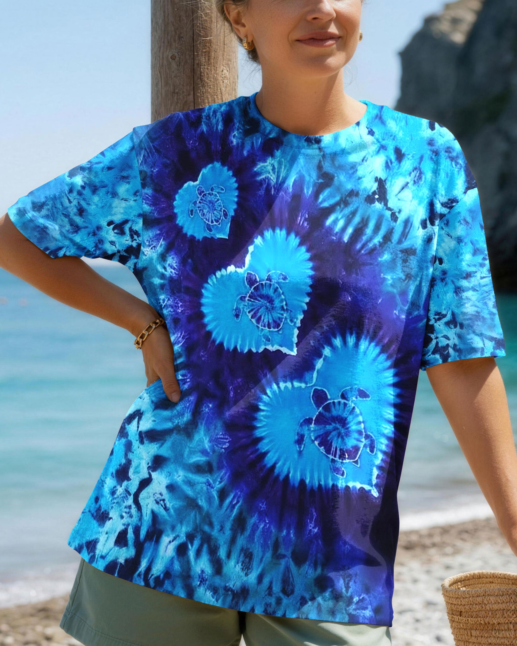 LOVE TURTLE BLUE AQUA ALL OVER PRINT - TYLN2104263