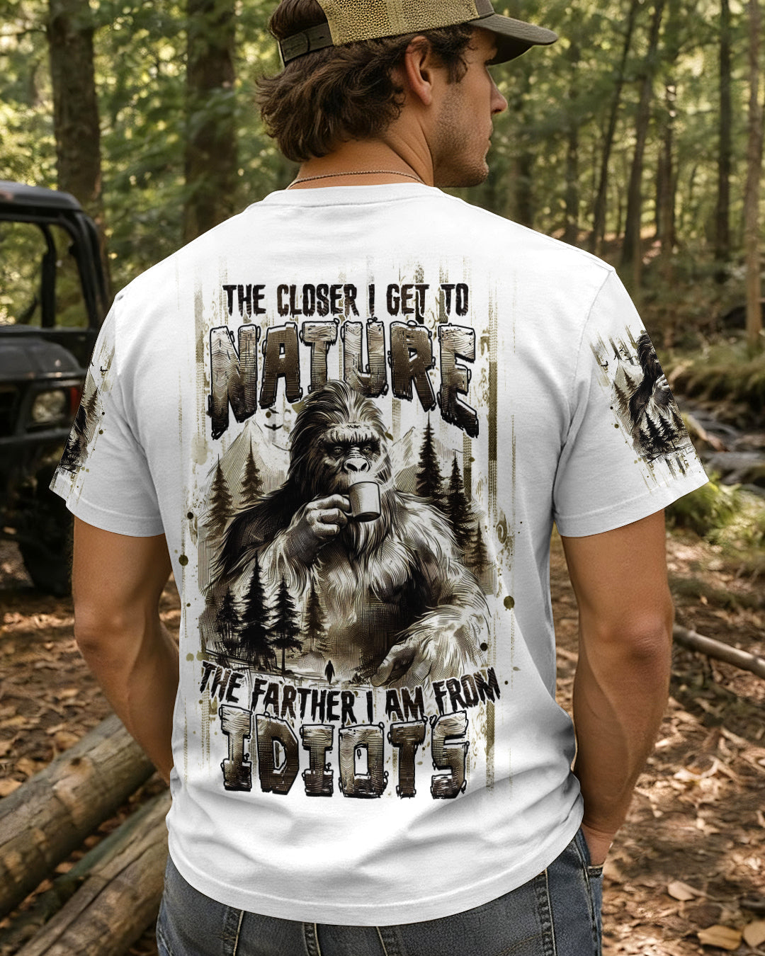 THE CLOSER I GET TO NATURE BIGFOOT ALL OVER PRINT - TLHG0106262
