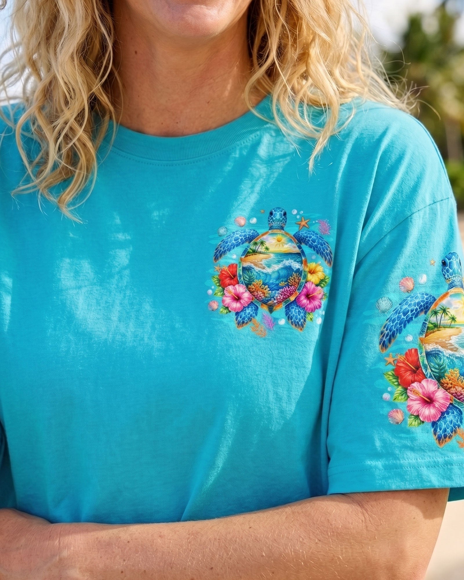 SALTWATER HEALS EVERYTHING TURTLE ALL OVER PRINT - TYQY0707262