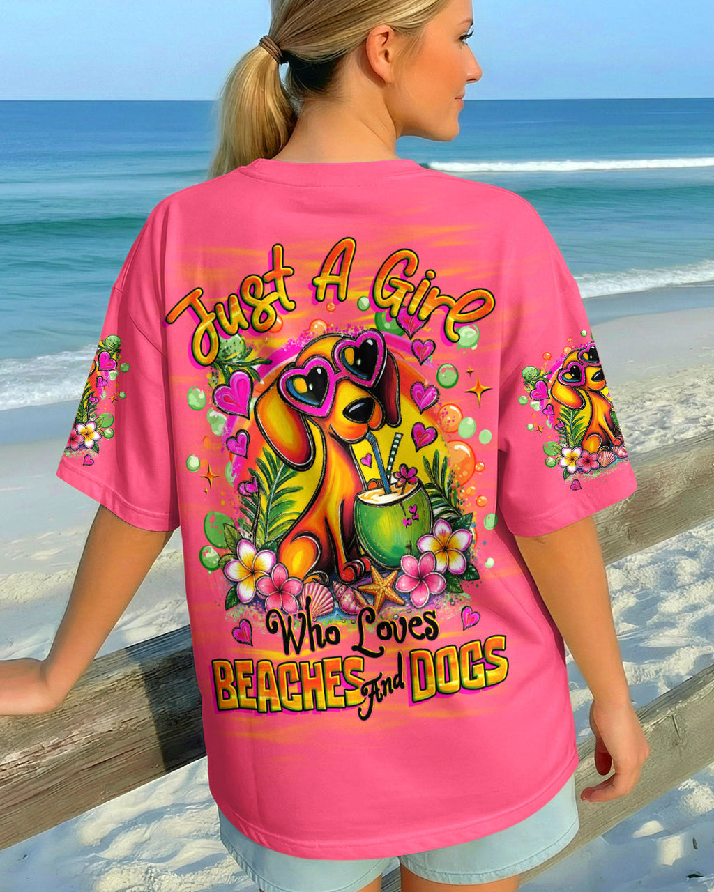 JUST A GIRL WHO LOVES DACHSHUND DOG ALL OVER PRINT - TLHG0405265