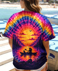 KAYAK LAKE DAY WITH DOG SUNSET ALL OVER PRINT - TLHG1405261