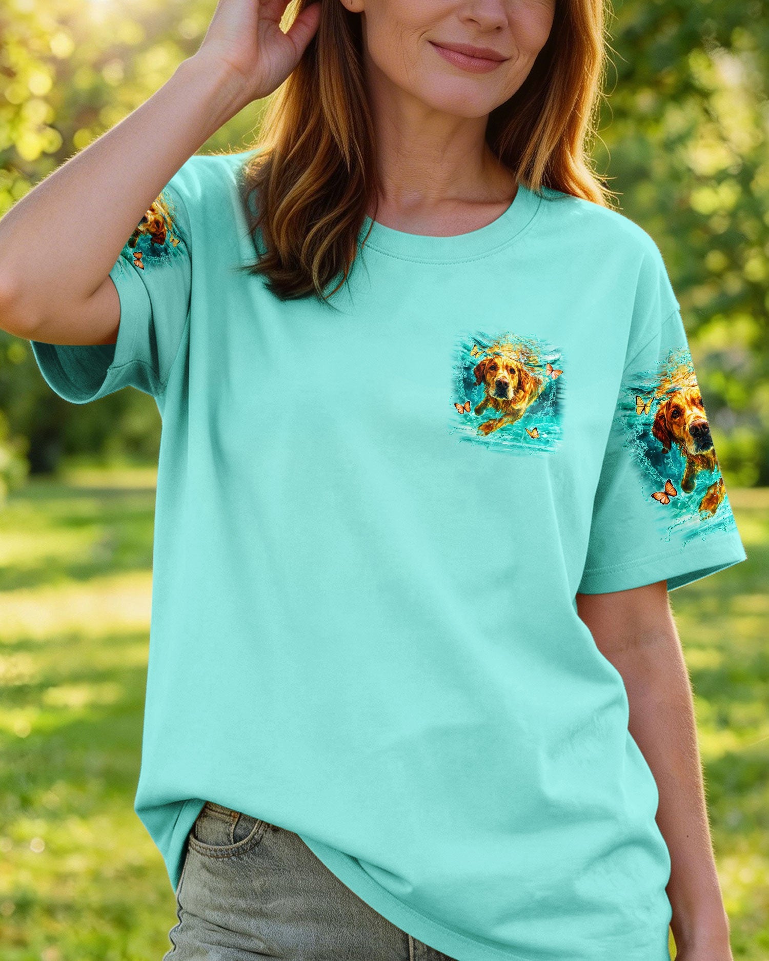MEET ME AT THE LAKE GOLDEN RETRIEVER DOG ALL OVER PRINT - TYLN225262