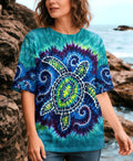 SEA TURTLE WAVES SWIRL ALL OVER PRINT - TLHG1805263