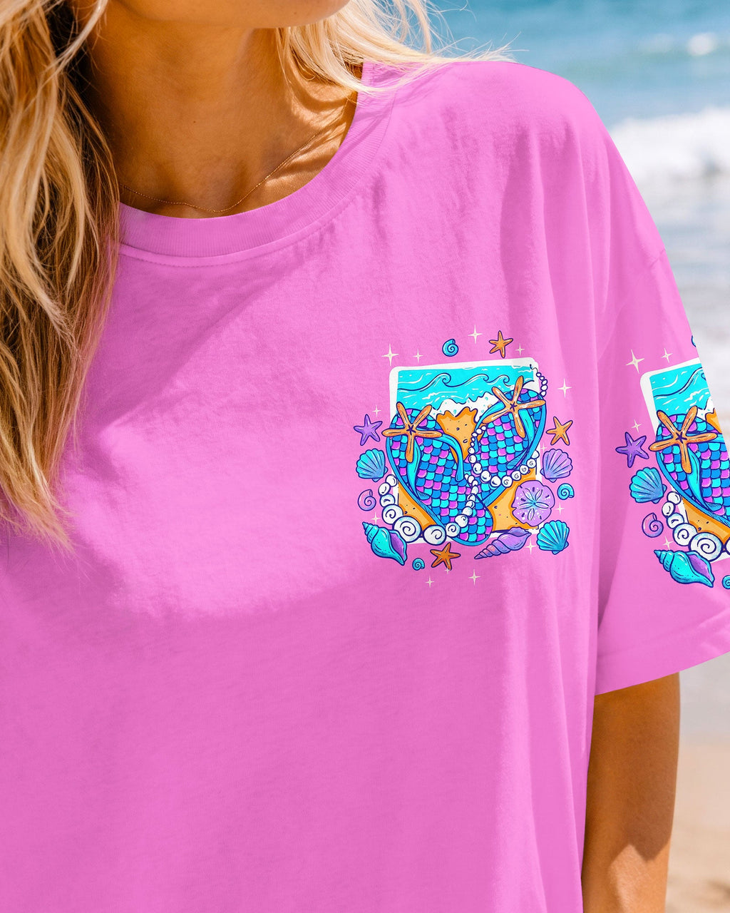MERMAID OUTTA WATER FLIP FLOPS ALL OVER PRINT - TYQY0106262