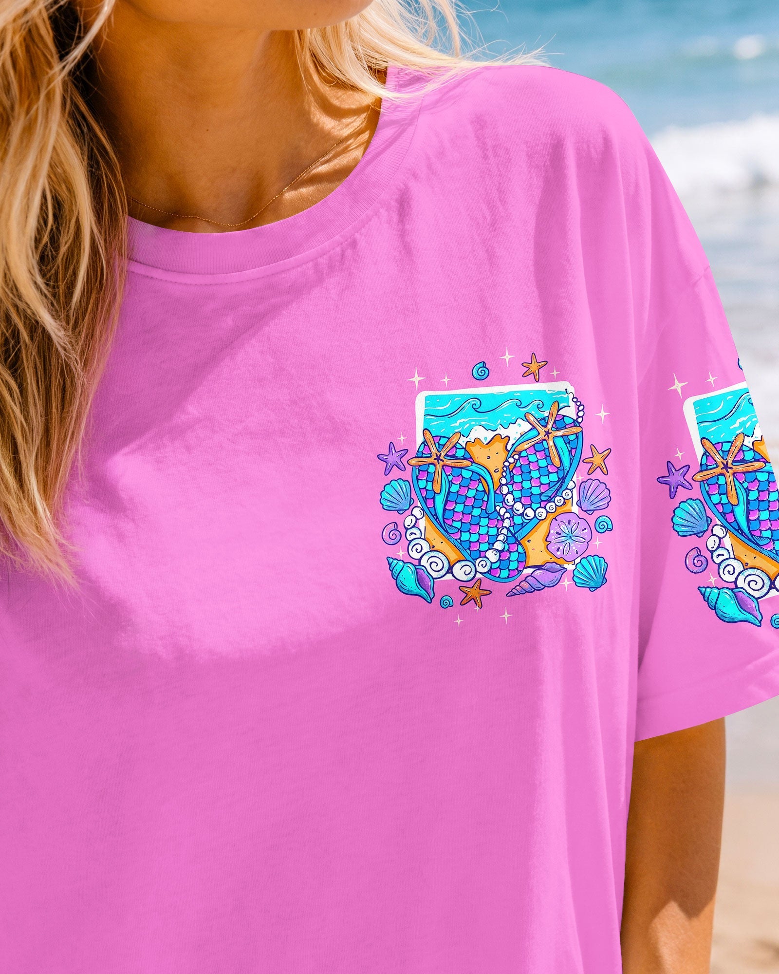 MERMAID OUTTA WATER FLIP FLOPS ALL OVER PRINT - TYQY0106262