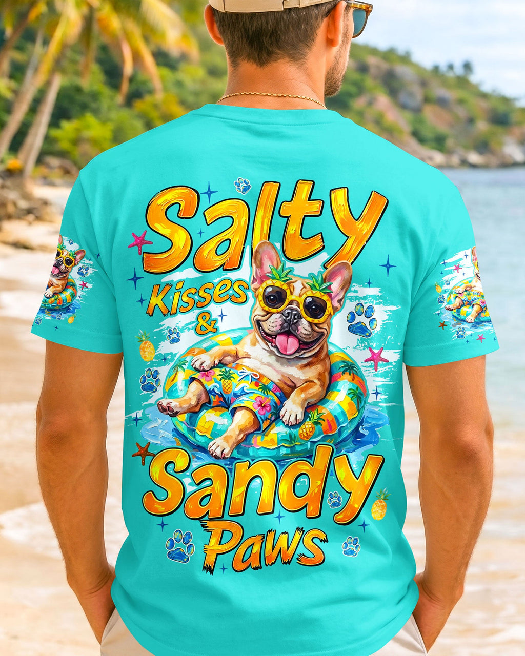SALTY KISSES AND SANDY PAWS FRENCH BULLDOG ALL OVER PRINT - TYQY2905262