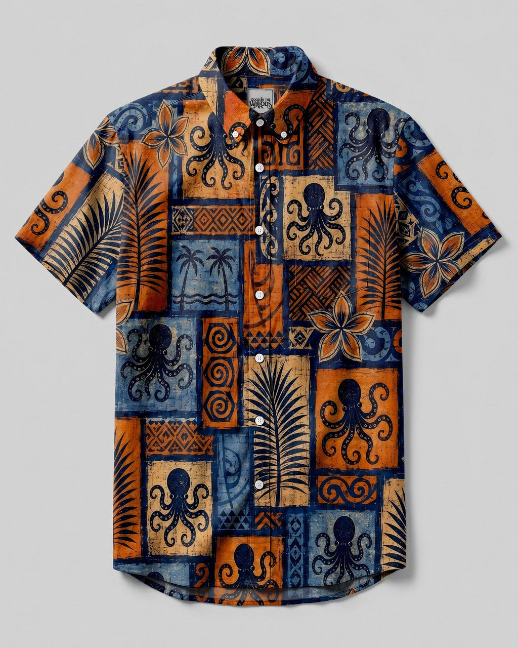 OCTOPUS TROPICAL  BUTTON-DOWN COLLAR  SHIRT  - TLNO0207263