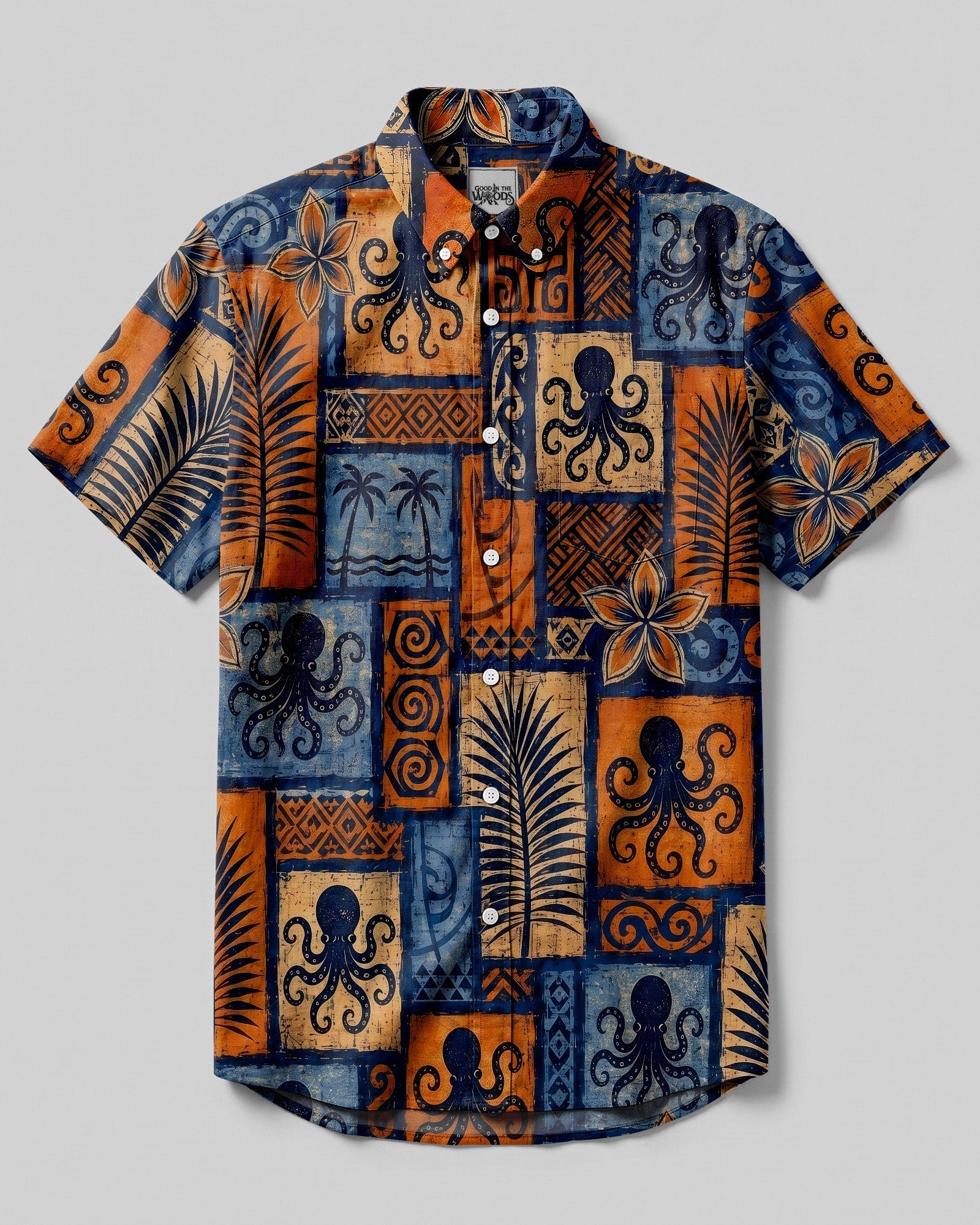 OCTOPUS TROPICAL  BUTTON-DOWN COLLAR  SHIRT  - TLNO0207263