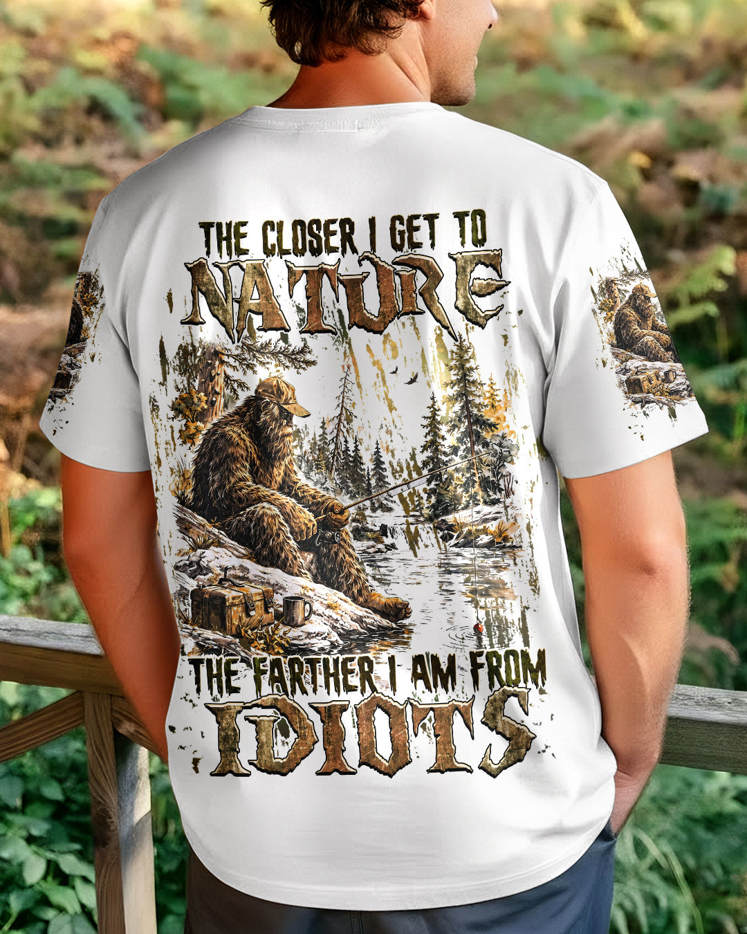THE CLOSER I GET TO NATURE BIGFOOT ALL OVER PRINT - TLHG0506263