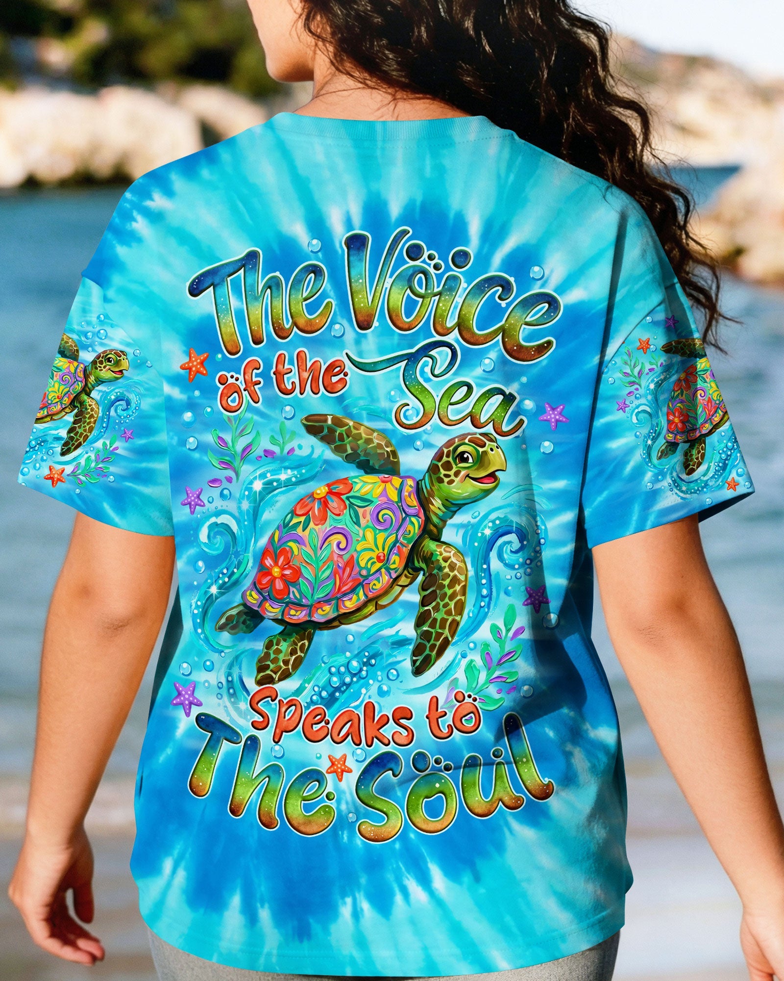 THE VOICE OF THE SEA SPEAKS TO THE SOUL TURTLE ALL OVER PRINT - TYQY2404263