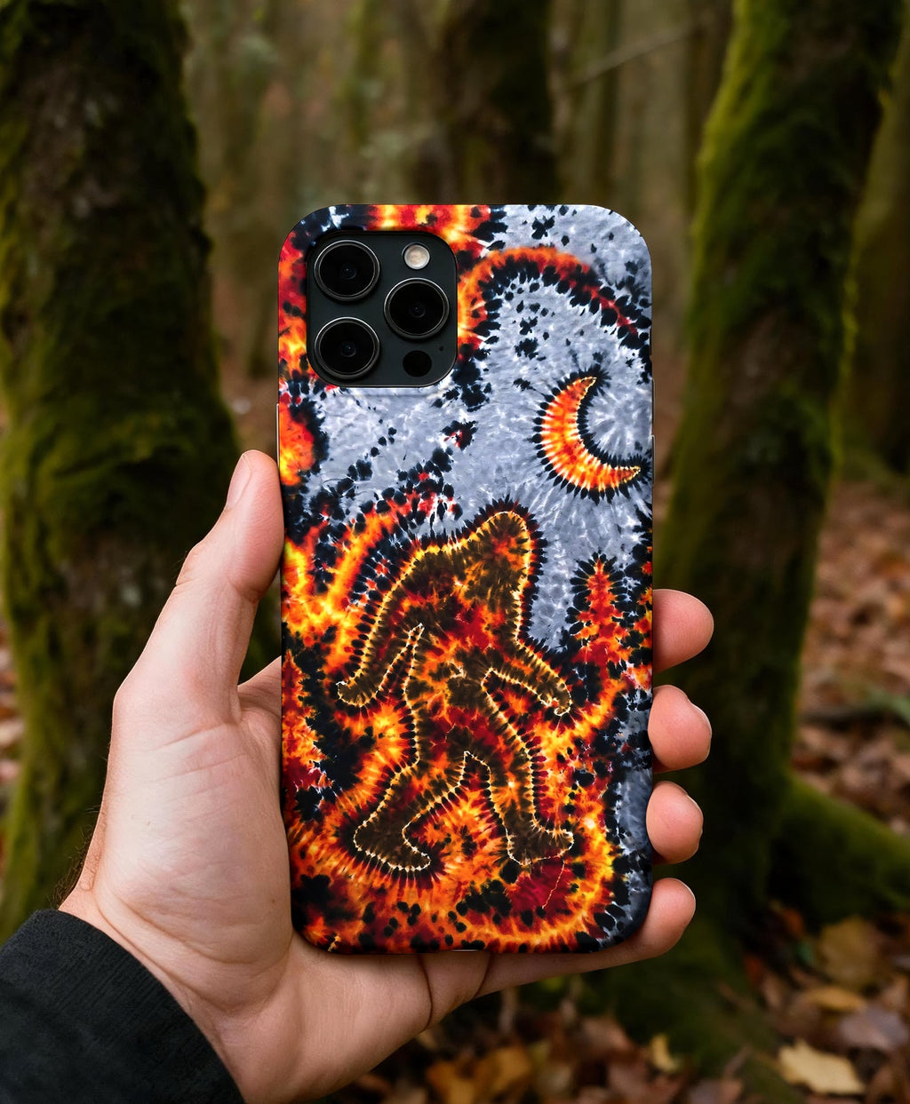 BIGFOOT IN FOREST CRESCENT MOON PHONE CASE  - TLHG2805264