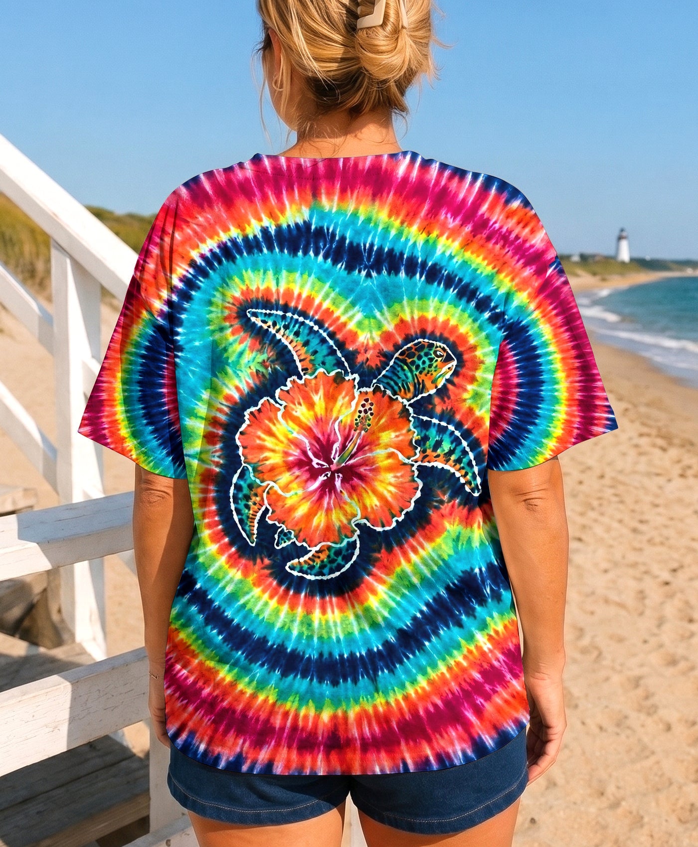 HIBISCUS SEA TURTLE SWIRL ALL OVER PRINT - TLHG1607262