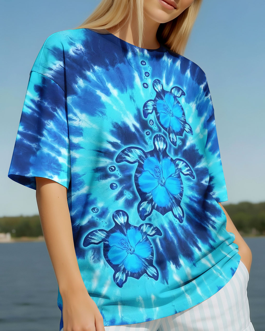 SEA TURTLE BLUE ALL OVER PRINT - TYLN1704263